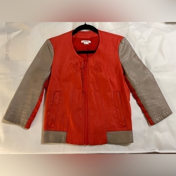 Helmut lang womens small cropped bomber jacket 80s retro vintage inspired - Picture 10 of 13